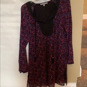 Tunic length lined top